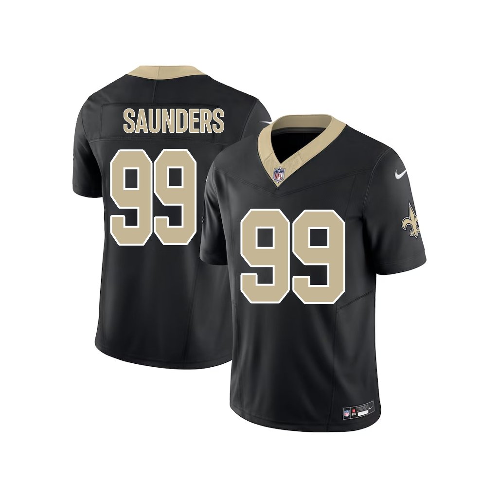 New Orleans Saints Khalen Saunders Black Vapor F.U.S.E. Limited Jersey